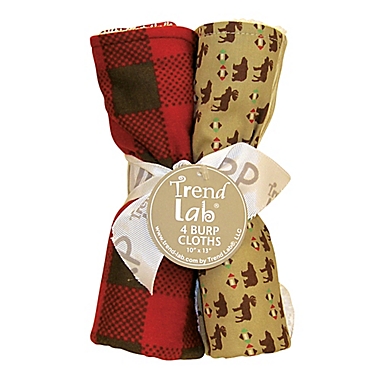 Trend Lab&reg; 4-Pack Northwoods Burp Cloths. View a larger version of this product image.