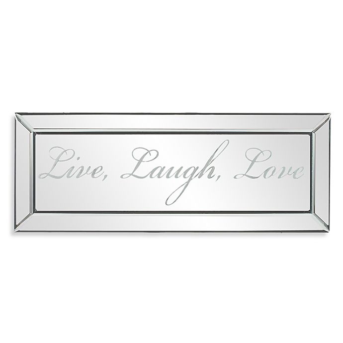 Mirrored Live Laugh Love Wall Art, Live Laugh Love Mirror Wall Words