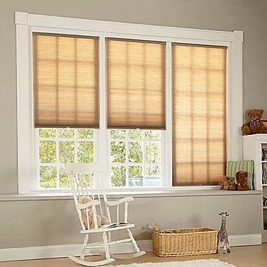 Baby Blinds Cordless Cellular Light Filtering Shade in Oat. View a larger version of this product image.