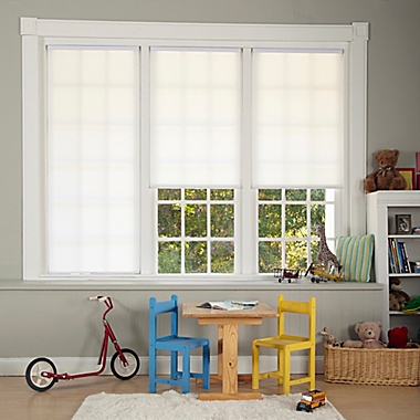 Baby Blinds Cordless Cellular Light Filtering 20-1/2-Inch x 48-Inch Shade in White. View a larger version of this product image.