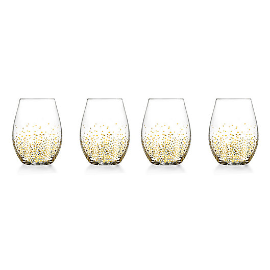 Alternate image 1 for Fitz and Floyd® Luster Stemless Wine Glasses in Gold (Set of 4)