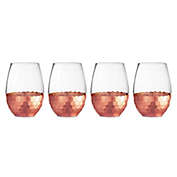 Fitz and Floyd&reg; Daphne Stemless Wine Glasses in Copper (Set of 4)