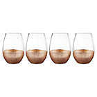 Alternate image 0 for Fitz and Floyd&reg; Linen Copper Stemless Wine Glasses (Set of 4)