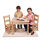 Alternate image 1 for Melissa and Doug&reg; Wooden 3-Piece Table and Chair Set