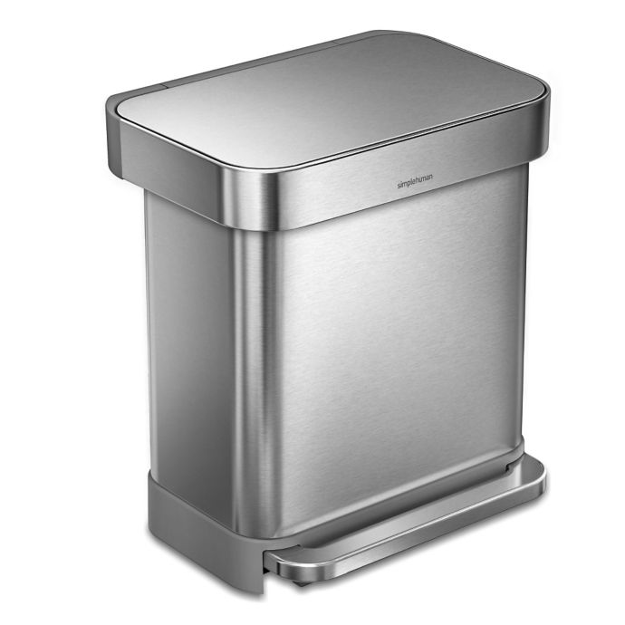 Simplehuman 30 Liter Rectangular Step Trash Can With Liner Pocket