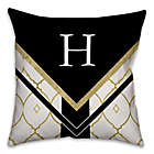 Alternate image 0 for Ogee Stripe 18-Inch Square Throw Pillow in Black/Gold