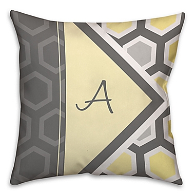 Geometric Hexagon Throw Pillow in Yellow. View a larger version of this product image.