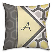 Geometric Hexagon 16-Inch Square Throw Pillow in Yellow