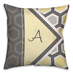 Geometric Hexagon Throw Pillow in Yellow