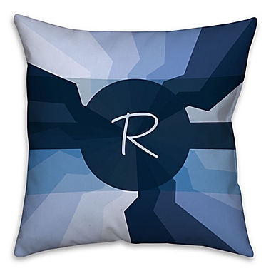 Spiral Square Throw Pillow in Navy. View a larger version of this product image.
