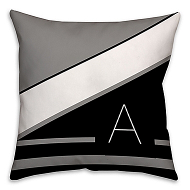 Mono Chevron 16-Inch Square Throw Pillow in Black/White. View a larger version of this product image.