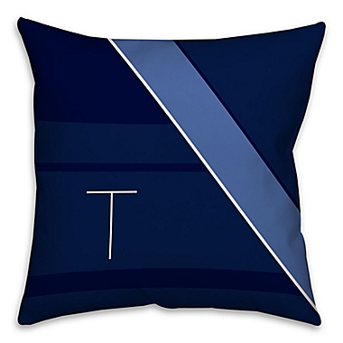 Navy Blocks 18-Inch Square Throw Pillow. View a larger version of this product image.