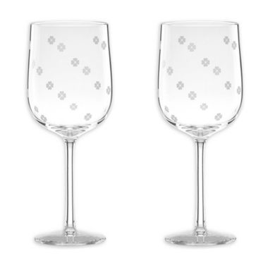 kate spade new york Clover™ Wine Glasses (Set of 2) | Bed Bath & Beyond