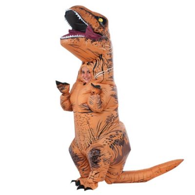 Jurassic World T-Rex Inflatable Child&#39;s Halloween Costume in Brown