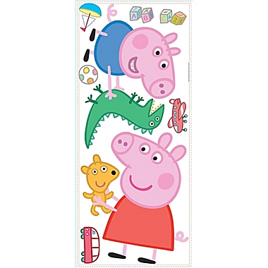 Peppa the Pig Peppa and George Playtime Peel and Stick Giant Wall Decals. View a larger version of this product image.