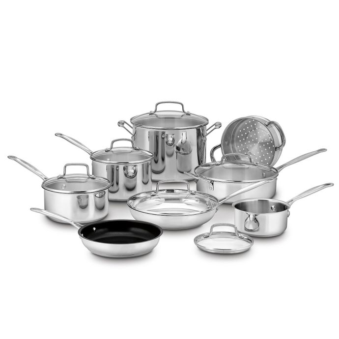 Cuisinart Chef S Classic Stainless Steel 14 Piece Cookware Set Bed Bath Beyond