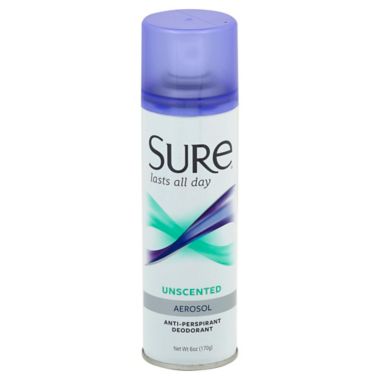 Sure 6 oz. Aerosol Unscented Deodorant. View a larger version of this product image.