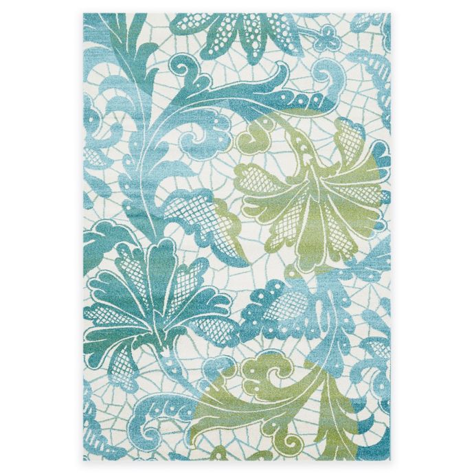 Feizy Gara Damask Rug In Blue Green Bed Bath Beyond