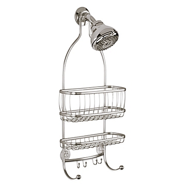 iDesign&reg; York Lyra Shower Caddy in Silver. View a larger version of this product image.