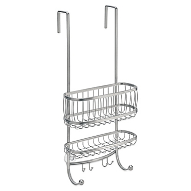 iDesign&reg; York Over Door Shower Caddy in Silver. View a larger version of this product image.