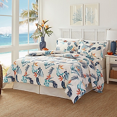 Tommy Bahama&reg; Birdseye View Queen Comforter Set in Coral. View a larger version of this product image.