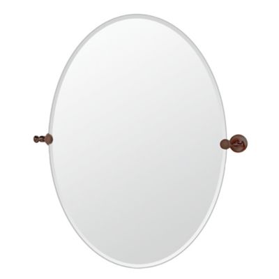 Gatco&reg; Tavern 28.5-Inch x 32-Inch Frameless Oval Mirror in Bronze