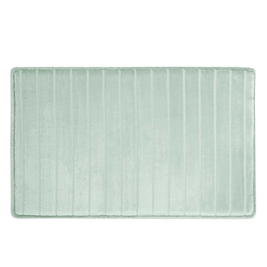 Micro Plush 21&quot; x 34&quot; Memory Foam Bath Mat in Seaglass. View a larger version of this product image.