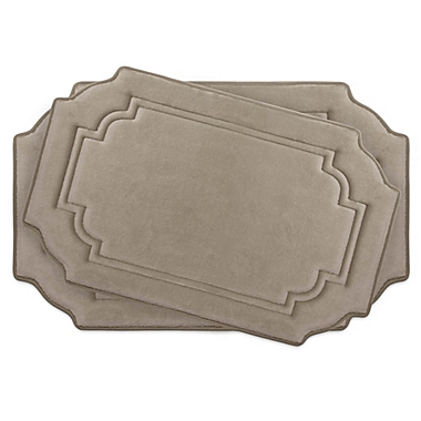 Bounce Comfort Calypso Memory Foam 2-Piece Bath Mat Set in Linen. View a larger version of this product image.