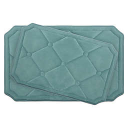 Bounce Comfort Gertie Memory Foam Bath Mat Set in Blue (Set of 2)