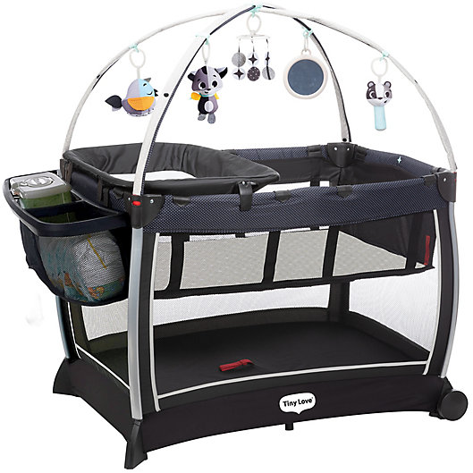 Alternate image 1 for Tiny Love® 6-in-1 Here I Grow Deluxe Activity Playard in Black/White