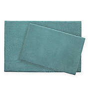 Bounce Comfort Chenille Memory Foam Bath Mat Set in Marine Blue (Set of 2)