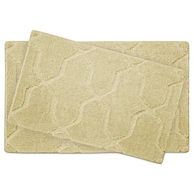 Jean Pierre Pearl Drona Bath Mat Set in Banana (Set of 2). View a larger version of this product image.