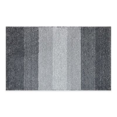 Fashion Ombre Striped 20&quot; x 33&quot; Bath Rug in Grey
