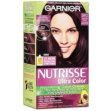 Garnier® Nutrisse® Ultra Color Nourishing Color Creme in BR2 Dark Intense  Burgundy | Bed Bath & Beyond