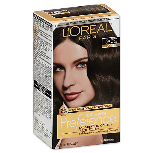 Alternate image 1 for L'Oréal® Superior Preference Fade-Defying Color/Shine in 5A Medium Ash Brown