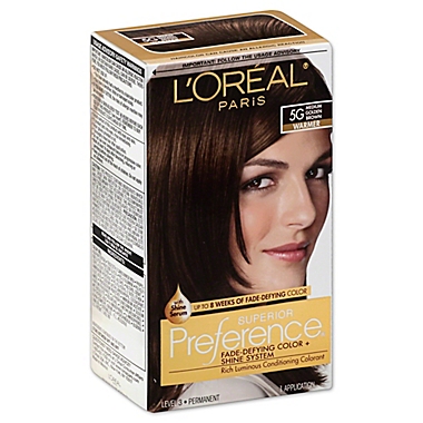 L'Oréal® Superior Preference Fade-Defying Color/Shine 5G Medium Golden Brown  | Bed Bath & Beyond
