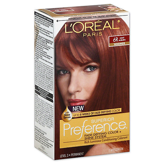 Alternate image 1 for L'Oréal® Superior Preference Fade-Defying Color and Shine in 6R Light Auburn