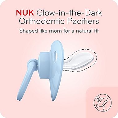 NUK&reg; 0-6M 2-Pack Whales Orthodontic Pacifiers in White/Multi. View a larger version of this product image.