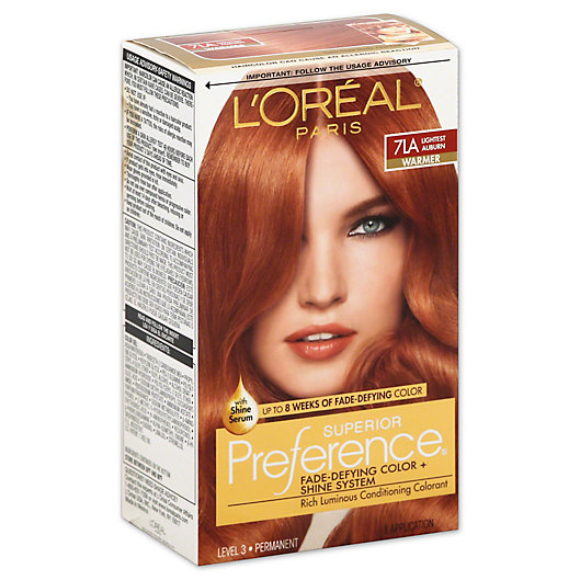 Alternate image 1 for L'Oréal® Superior Preference Fade-Defying Color/Shine in 7LA Lightest Auburn
