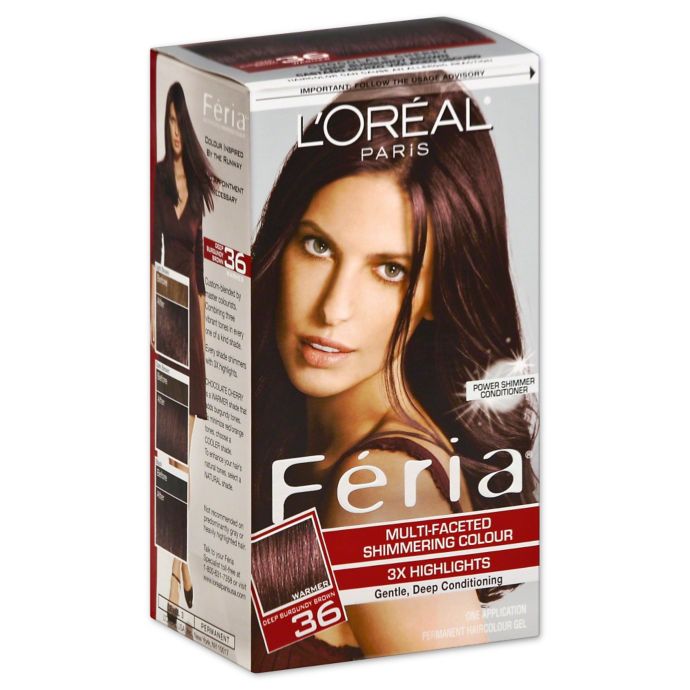 L Or Eacute Al Paris Multi Faceted Feria Hair Color In 36 Deep Burgundy Brown Bed Bath Beyond