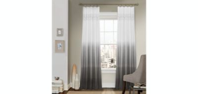 Grey Single Panel 52 x 95 Vue Arashi Rod Pocket Curtains for Living Room