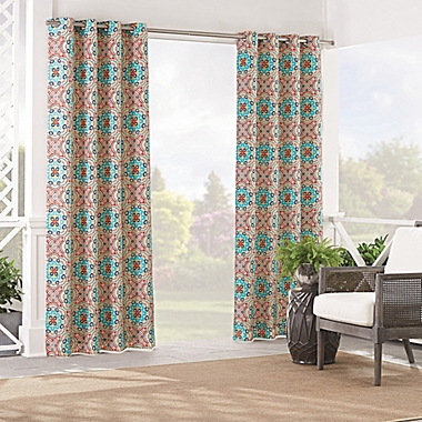 Waverly Astrid 84-Inch Grommet Room Darkening Window Curtain Panel in Peach (Single). View a larger version of this product image.