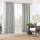 Alternate image 0 for Waverly&reg; Solstice Stripe 95-Inch Grommet Light Filtering Curtain Panel in Smoke (Single)