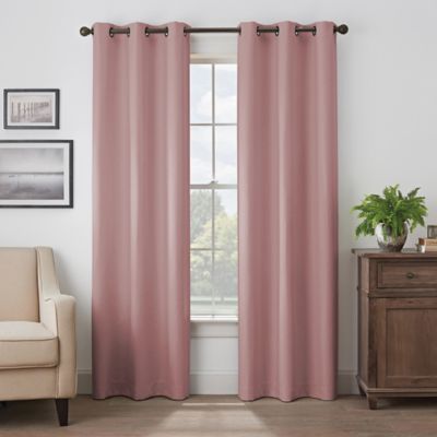 Eclipse Martina 108-Inch Grommet Blackout Window Curtain Panel in Rose (Single)