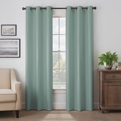 Eclipse Martina 63-Inch Grommet Blackout Window Curtain Panel in Blue (Single)
