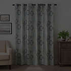 Alternate image 4 for Eclipse Martina Medallion 63-Inch Grommet 100% Blackout Window Curtain Panel in Blue (Single)
