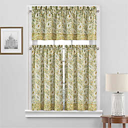 Waverly® Paisley Verveine 2-Pack 36-Inch Window Curtain Tiers in Spring