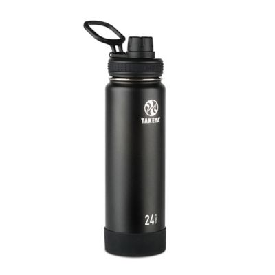 Takeya&reg; Actives 24 oz. Insulated Stainless Steel Water Bottle with Spout Lid in Onyx