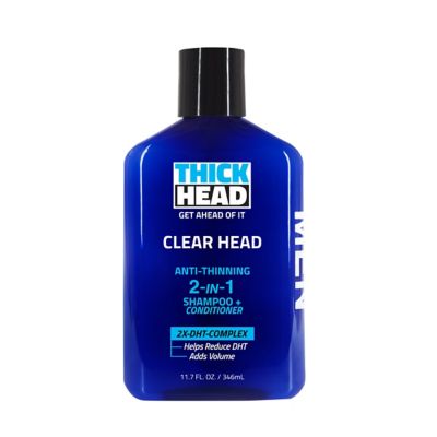 Thick Head Clear 11.7 oz. Head Anti-Thinning 2 in 1 Shampoo and Conditioner for Men