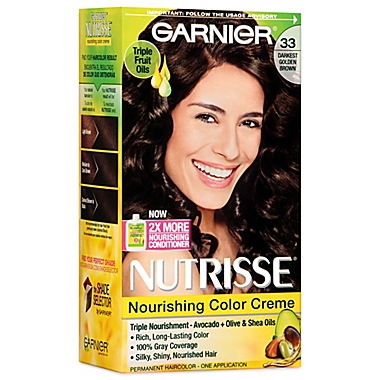 Garnier® Nutrisse® Nourishing Color Creme in 33 Darkest Golden Brown | Bed  Bath & Beyond